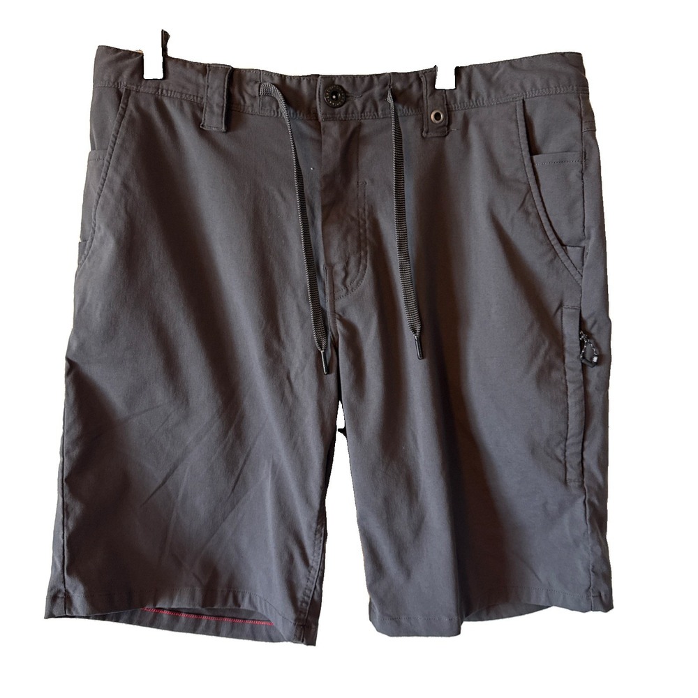 686 Everywhere Mens Hybrid Shorts Gray Athletic Technical Apparel Size 32